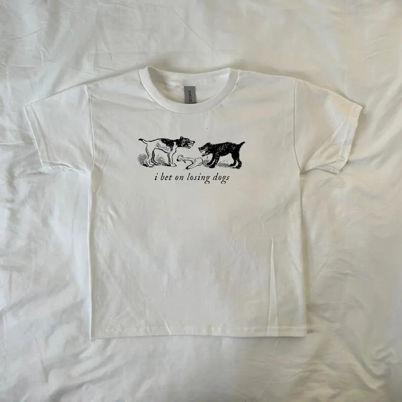 Mitski Baby Tee, y2k clothing, Pinterest ,vintage, streetwear, trendy, Indie Music Lover, Band T-Shirt, I bet on losing dogsstyle{n002}2