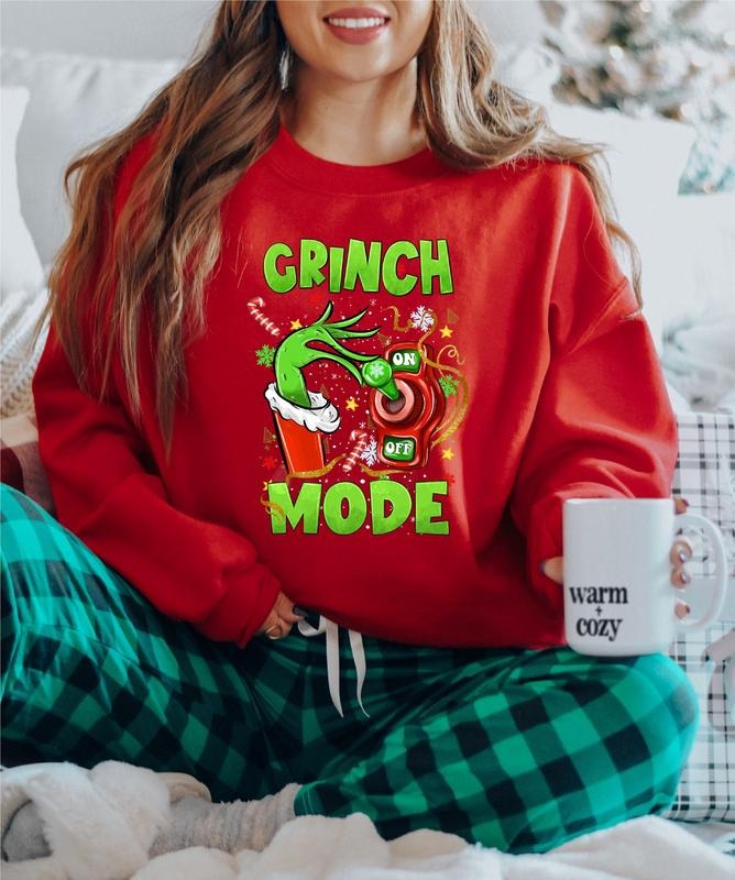 Mode On Christmas Sweatshirt, Light Switch Sweater For Christmas, Funny Holiday Gift Hoodie, Trendy Christmas Sweater, Retro Holiday Hoodie.
