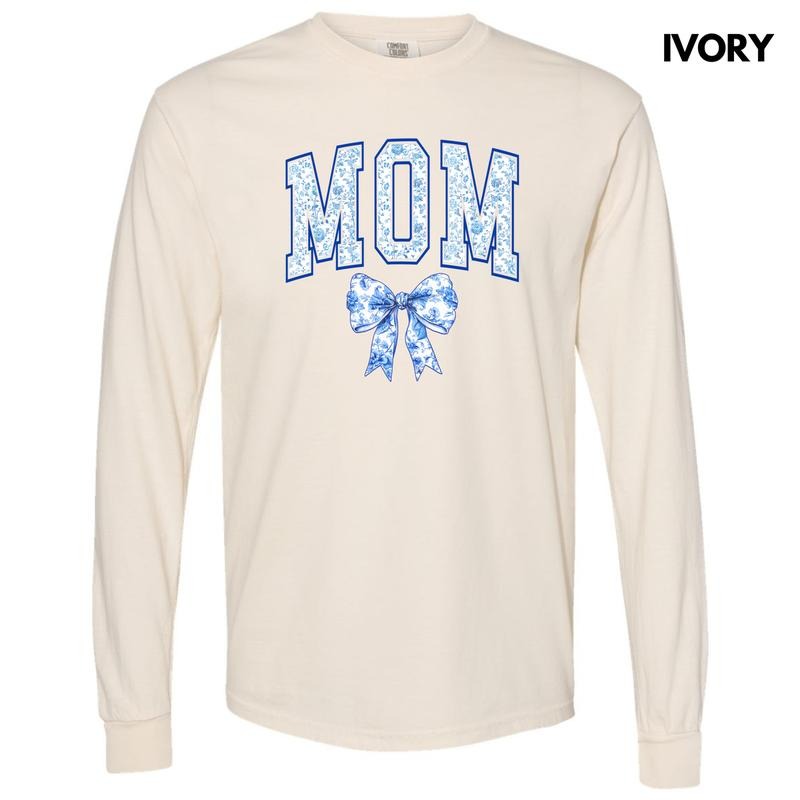 Mom Ginger Jar Florals Long Sleeve Comfort Colors T-Shirt 'NLB'