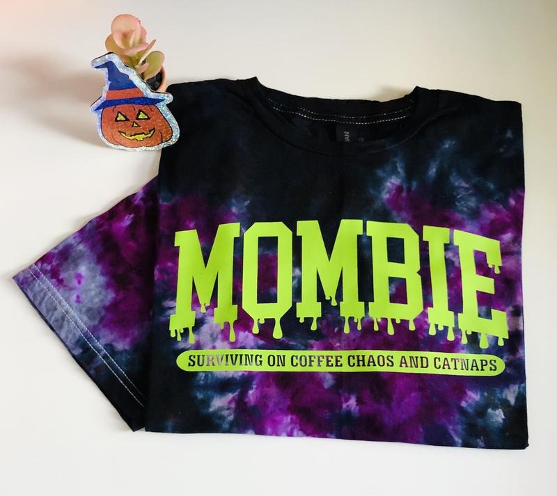 Mombie Tie Dye T-shirt (Unisex) SMALL TO 5X Cotton T-shirt Casual Comfort Casual Comfort Fit Streetwear Top Womenswear