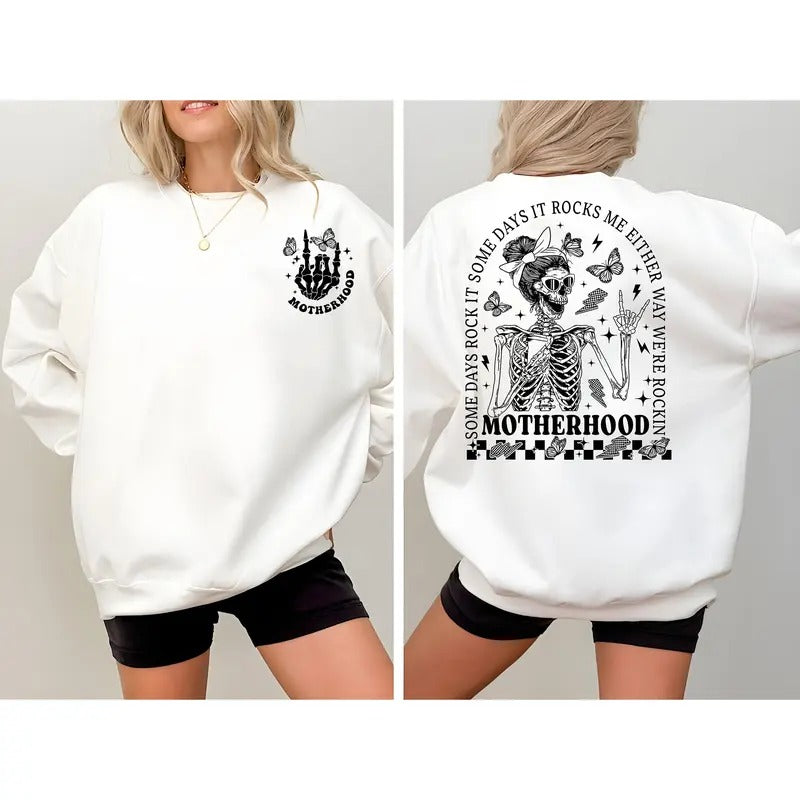 Motherhood Shirt Some Days I Rock It Retro Mama Sweatshirt Rock Mom Funny Mom Tshirt Cute Mom Hoodie Mom Life Shirt Comfort Colors Teestyle{n002}2