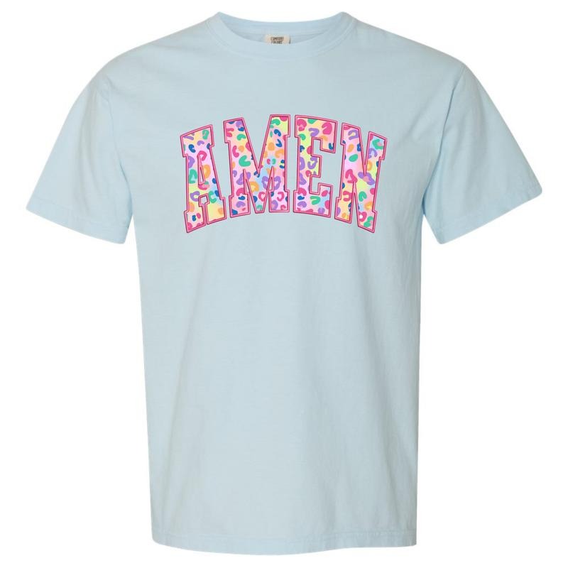 Multicolor Cheetah AMEN Comfort Colors T-Shirt 'NLB'
