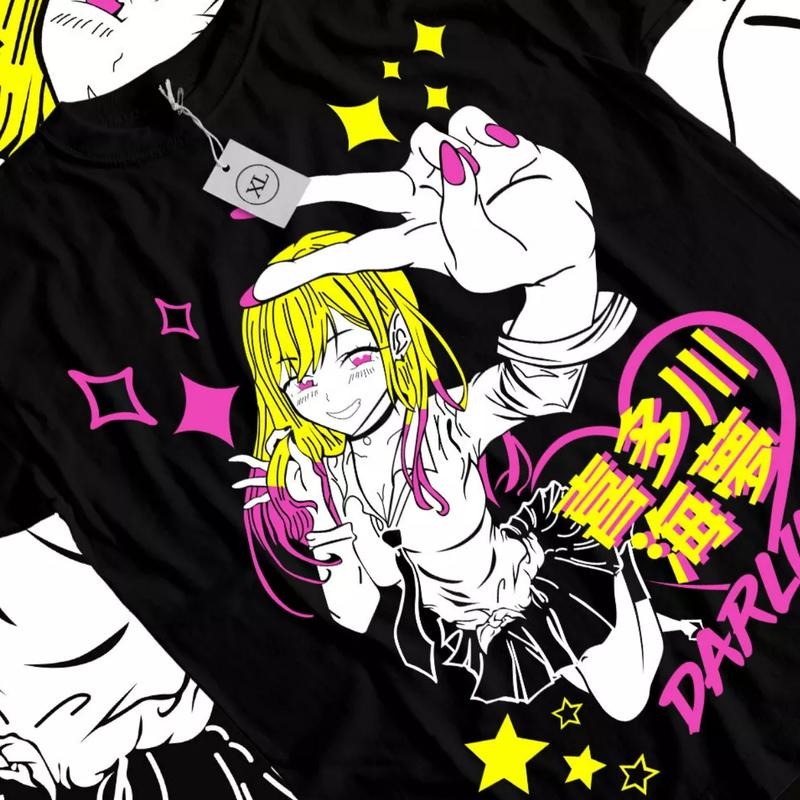 My Dress Up Darling Anime T-Shirt & Sweatshirt, Cute Marin Kitagawa Graphic Tee, Anime Manga Lover Gifts Ball Cotton Dragon Menswear Top Canvas
