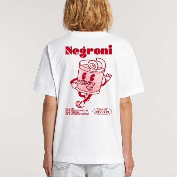 NEGRONI T Shirt | Unisex T Shirt | Cocktail T Shirt | Graphic T Shirt | Retro Cartoon T Shirt | Aesthetic T Shirt | Negroni Gift