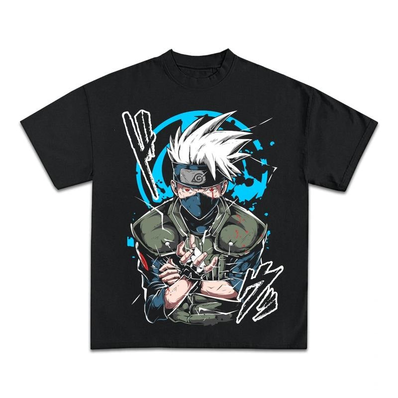 Naruto Anime Shirt, Kakashi Hatake, Graphic Anime Unisex Shirt, Anime Lover, Manga Shirt, Japan Culture, Gift for him, Gift for her Menswear Top Underwear Tshirt Streetwear T-Shirt