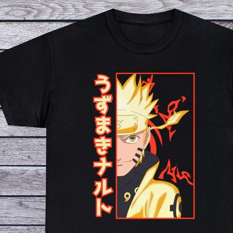 Naruto Uzumaki T Shirt Naruto Shippuden Tee 90s Anime Clothing Manga Japanese Unisex Full Size