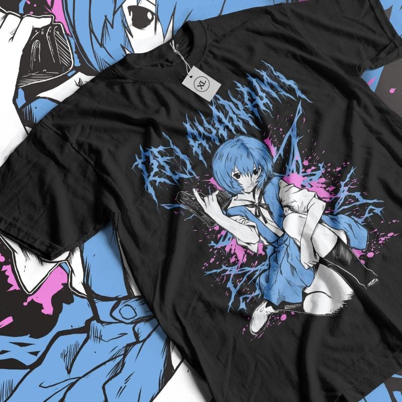 Neon Genesis Evangelion Anime T-shirt , Rei Ayanami Aesthetic Waifu Graphic Tee, Vintage Manga Sweatshirt, Unisex Streetwear, Gift For Man Women