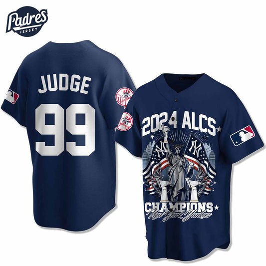 New York Yankees 2024 ALCS Champions JUDGE MLB Baseball Jersey Style - Padres Jersey Oasis: Elevate Your Baseball Style Game