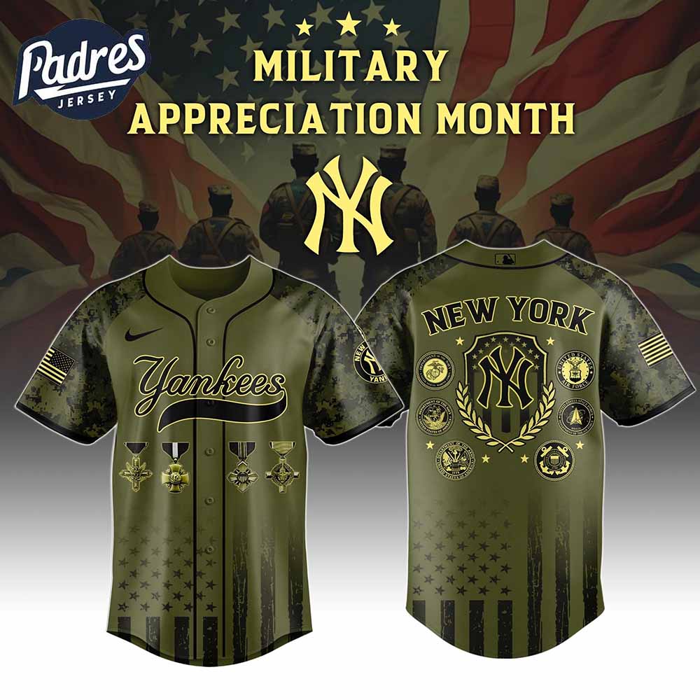 New York Yankees MLB x Military Appreciation Month Baseball Jersey - Padres Jersey Oasis: Elevate Your Baseball Style Game
