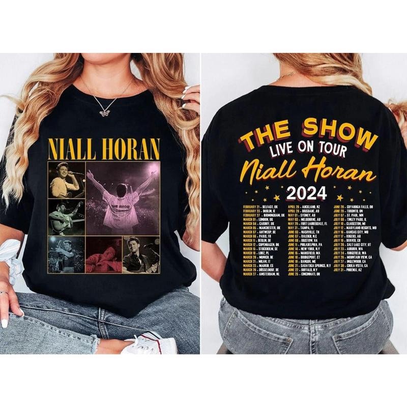 Niall Horan Tshirt, Niall Horan 2 Side Shirt, The Show Album Track List Shirt, Niall Horan Tour 2024 Sweatshirt