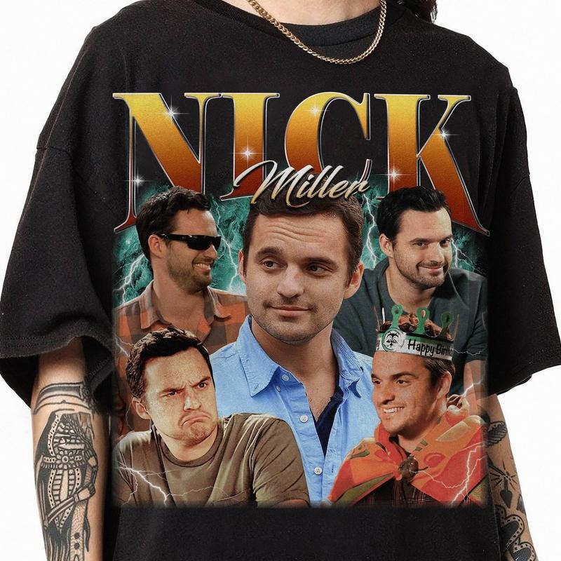 Nick Miller New Girl Homage Shirt, Nick Miller Vintage Tshirt, Nick Miller Retro Fan Tees, Nick Miller Retro 90s Sweater