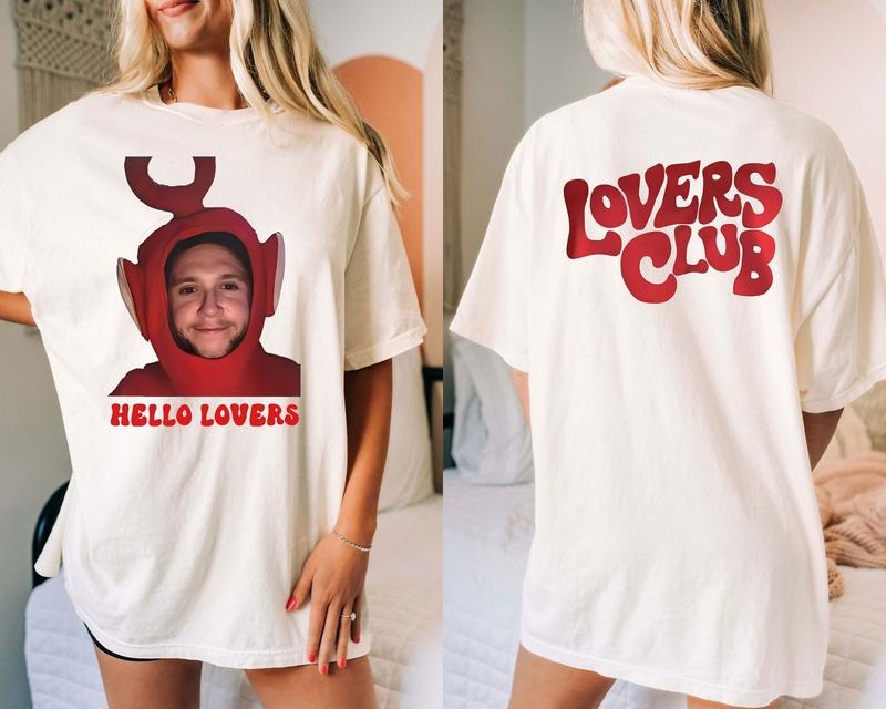 Niiall H3llo Lovers Shirt, The Sh0w Liive On T0ur 2024 Double Sided Shirt, Gift For Fan, Funny Niiall Meme Shirt, Unisex T-Shirt, Gifts For Friend, Short Sleeve Tee Shirt, Gifts For Birthday Fathers Day Christmas