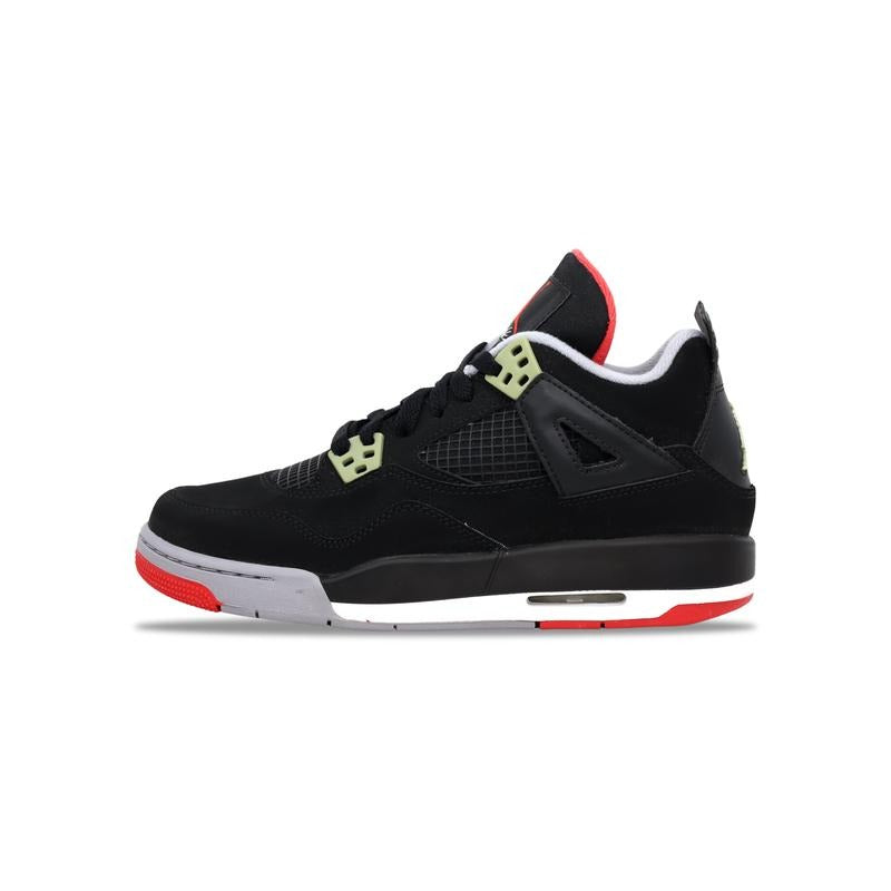 Nike Jordan 4 Retro Bred - Black Cement GS (408452-089) Grade School Size 3Y-7Y