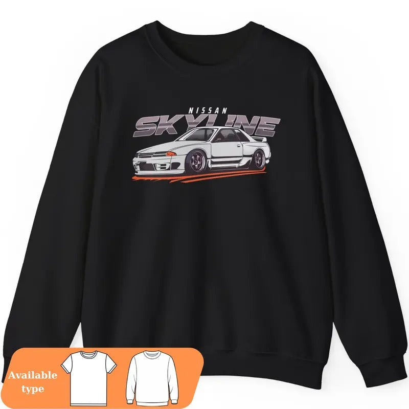 Nissan Skyline Shirt, Classic Car Tee, Vintage Nissan T-Shirt, Car sweatshirt, Skyline Fan Shirt, Car Lovers shirt