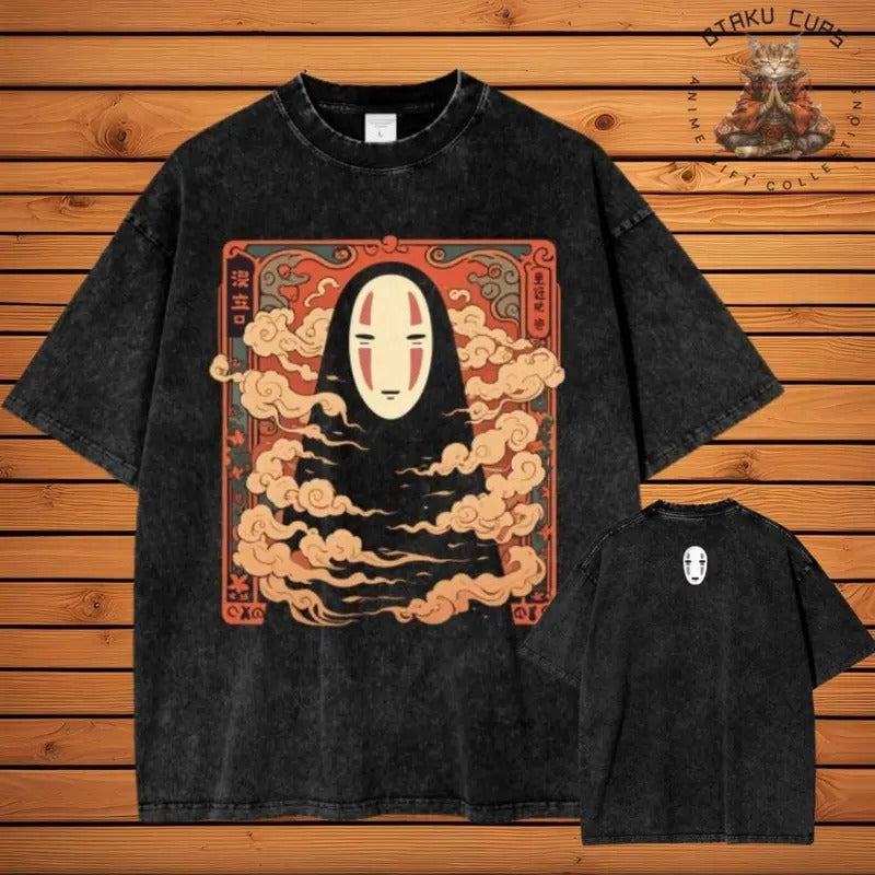 No Face T-shirt, Spirited Away T-shirt, Japanese Animation Tee, Anime Shirt, Vintage Fashion, Classic Styles for Everyone
