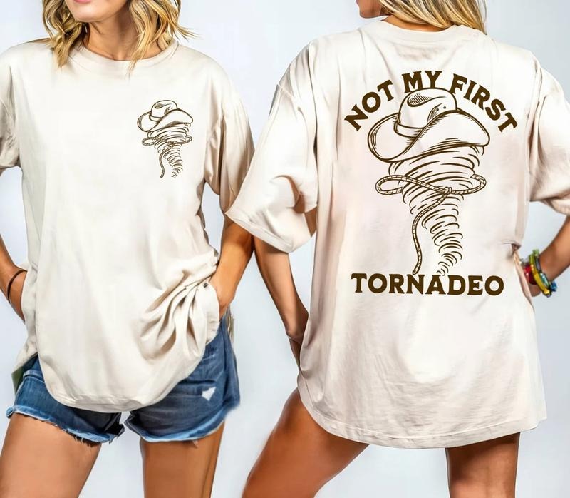 Not My First Tornado Shirt 2 Sides, Twisters With Glen Powell Retro Movie Poster Vintage Unisex Shirt