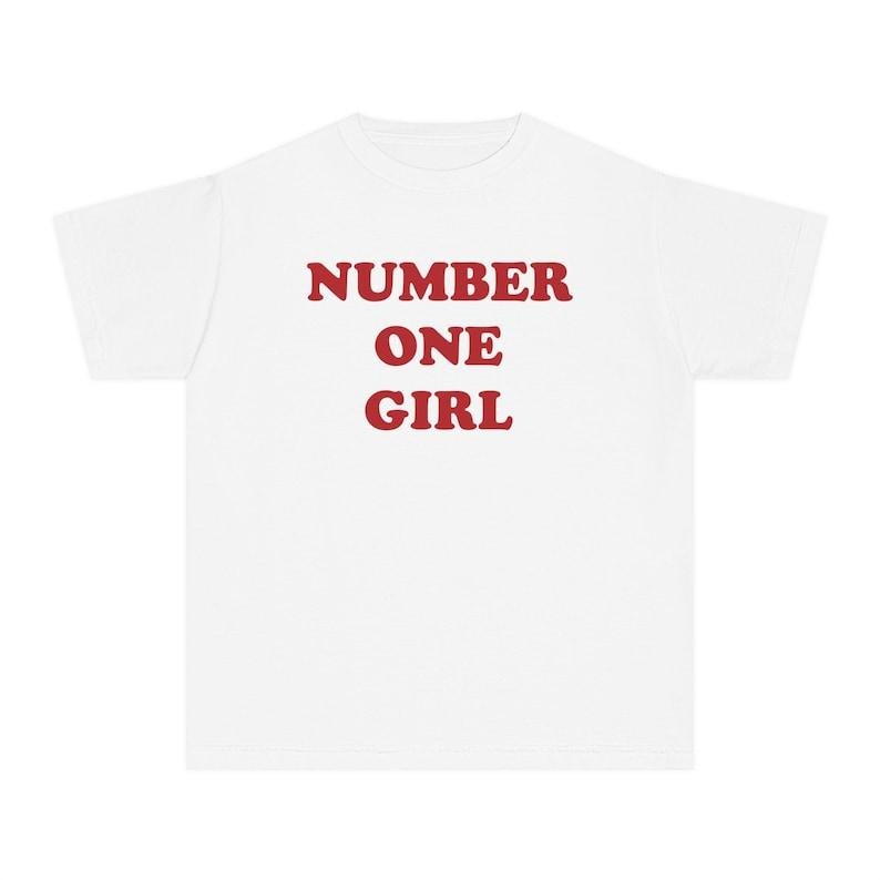 Number One Girl Baby Tee, Rose Merch, Babytee Y2k, Retro Graphic Top, Trendy Aesthetic Music Tee, Rose Fan Gift, Red Print Quote Tshirt