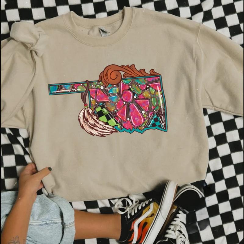 Oklahoma Crewneck vintage sweatshirts, cowgirl outfits, western outfits women clothing, country western girl tops stuff shirt hoodie