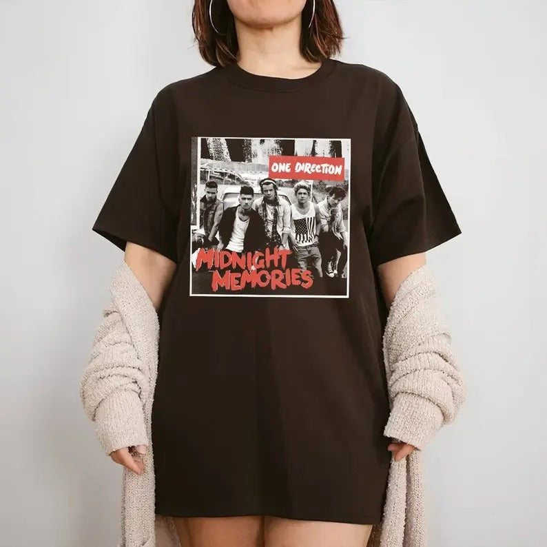 One Direction World Tour shirt, Midnight Memories shirt, One Direction Shirtmen Unisex tshirt Cotton Menswear Fit Top Womenswear Print