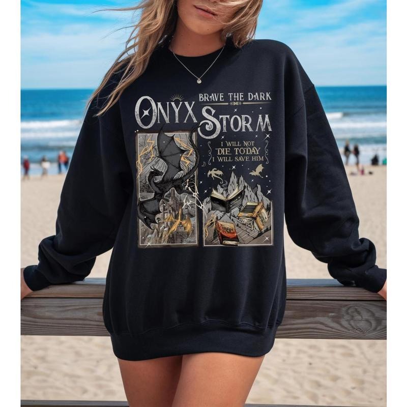 Onyx Storm Shirt Fourth Wing Merch Bookish Sweatshirt Xaden Riorson Gift for Readers Violet Sorrengail Tairn Book Lover Shirt