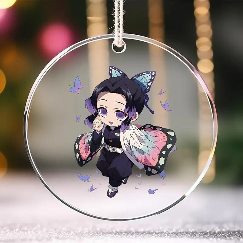 Ornament Shinobu for Christmas, Demon Slayer Ornament, The anime hanger Christmas Tree, Christmas Gift, Anime Christmas Gift