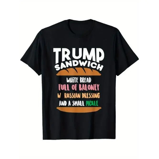 Outdoor men's T-shirt, comfortable and breathable, funny Trump trend cotton top short sleeve, street style short sleeve T-shirt, comfortable fit men's T-shirt, everything goes with it Made in USA