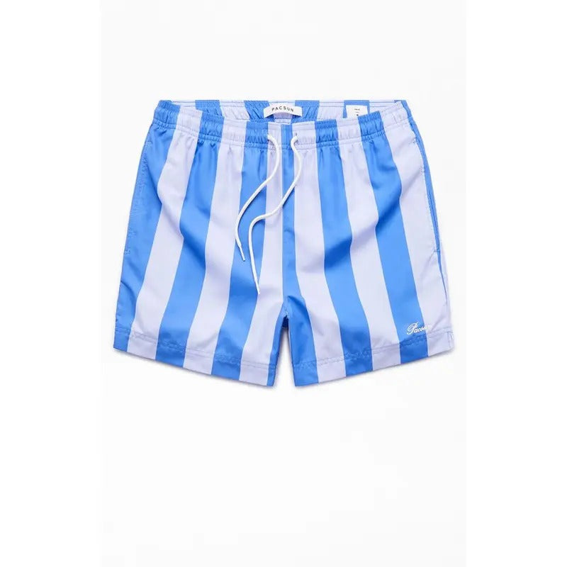 PacSun Men's Blue Playa 4.5" Swim Trunks