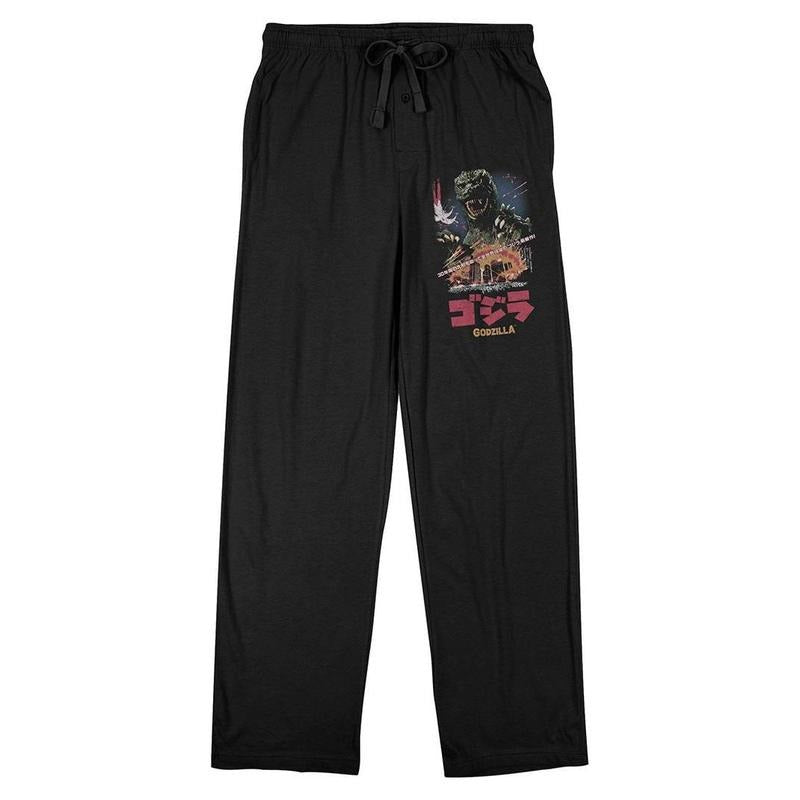 PacSun Men's Men's Black Godzilla Classic Sleep Pants