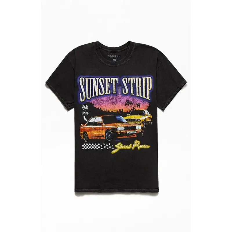 PacSun Men's Sunset Stripe Vintage T-Shirt