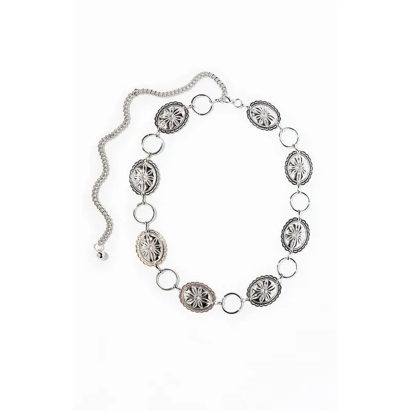 PacSun Women's Rhinestone Vintage Chain Belt