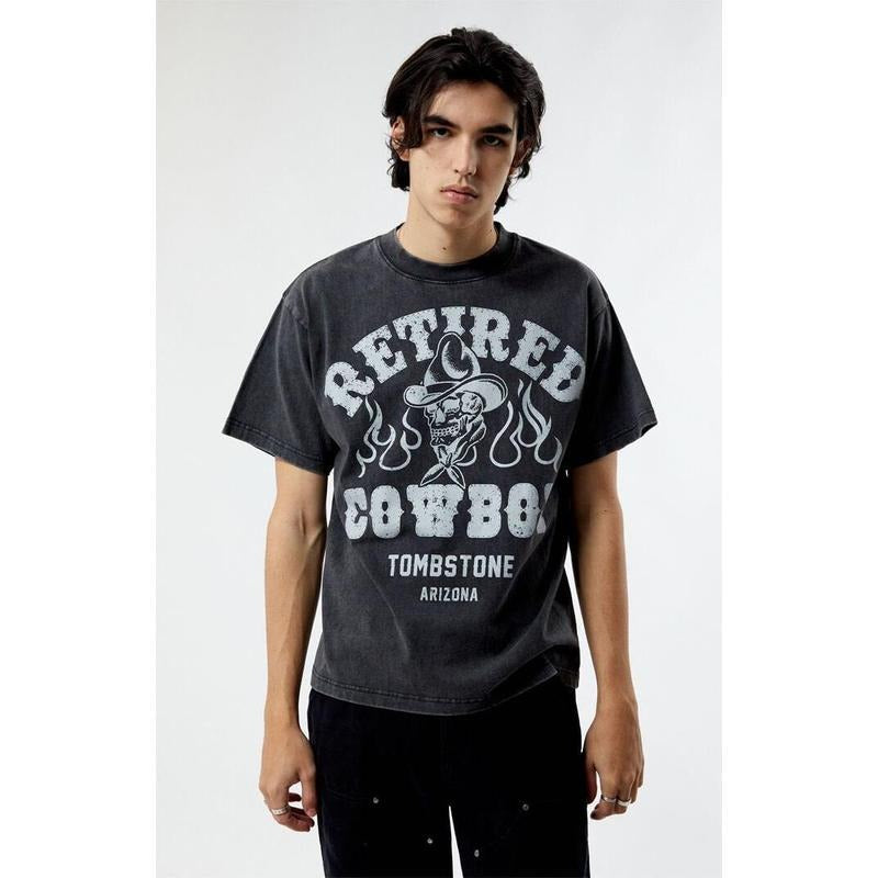 Pacsun Men's Retired Cowboy Vintage Oversized T-Shirt