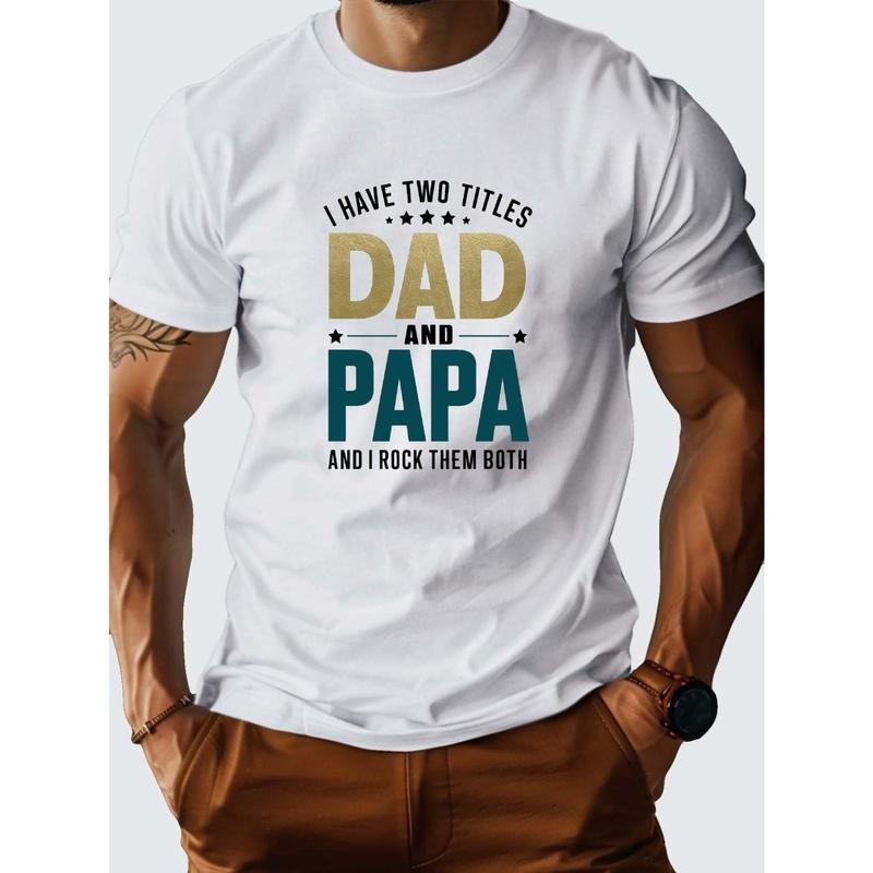 Papa Dad G500 pure cotton men's T-shirt, comfortable and close fitting made in usa