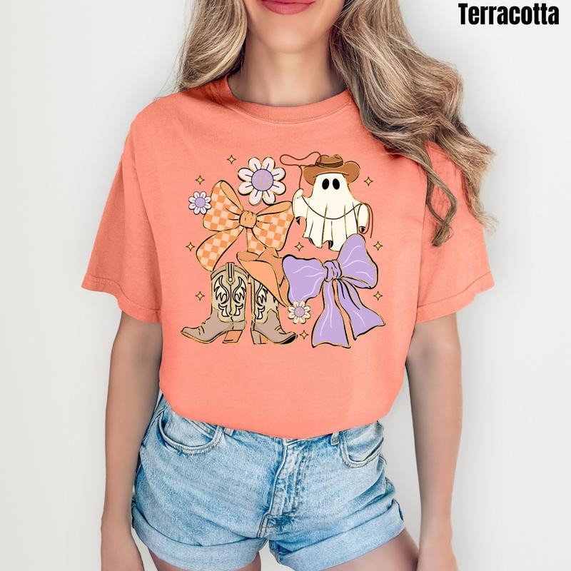 Pastel Cowgirl Ghost Collage Comfort Colors T-Shirt 'NLB'