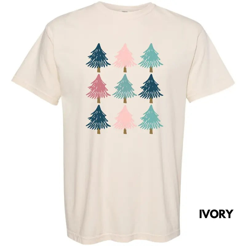 Pastel Tree Collage Comfort Colors T-Shirt
