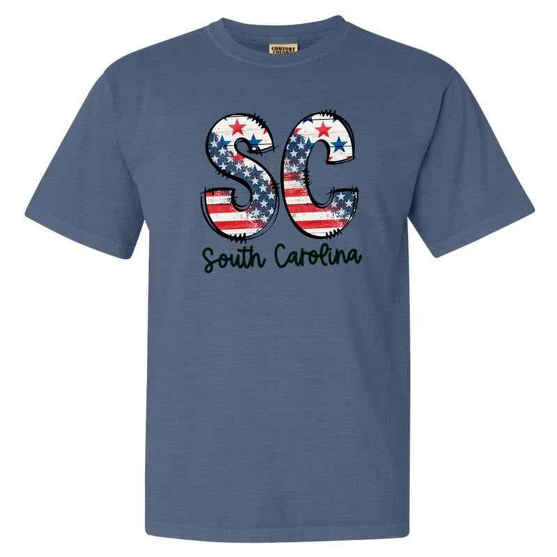 Patriotic States Comfort Colors Blue Jean T-Shirt