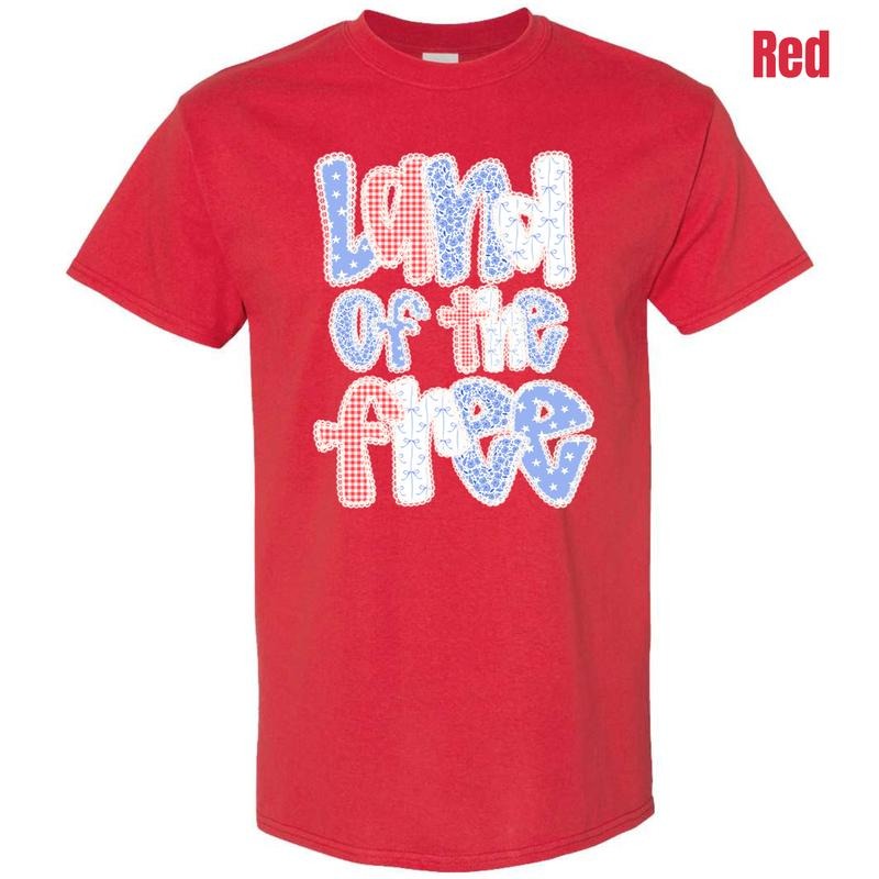 Pattern Land Of The Free Gildan Short Sleeve T-Shirt 'NLB'