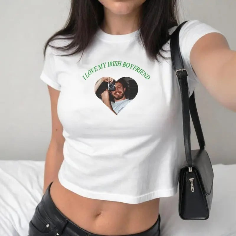 Paul Mescal I Love My Irish Boyfriend St Patty's Day Baby Tee, Lucky Irish Trendy Retro St Paddys Day