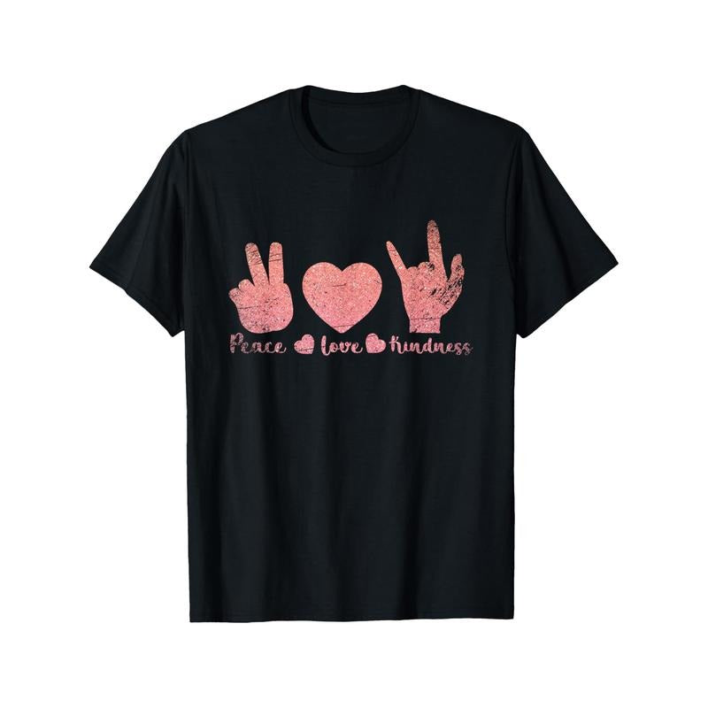Peace Sign Cotton T-Shirt - Soft & Comfortable, Perfect Gift for Holidays & Special Occasions Made in USA