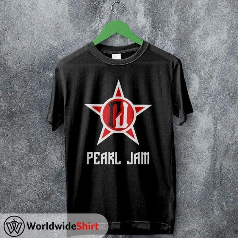 Pearl Jam Shirt Logo Vintage 90'S T Shirt Pearl Jam Merch Unisex Full Size
