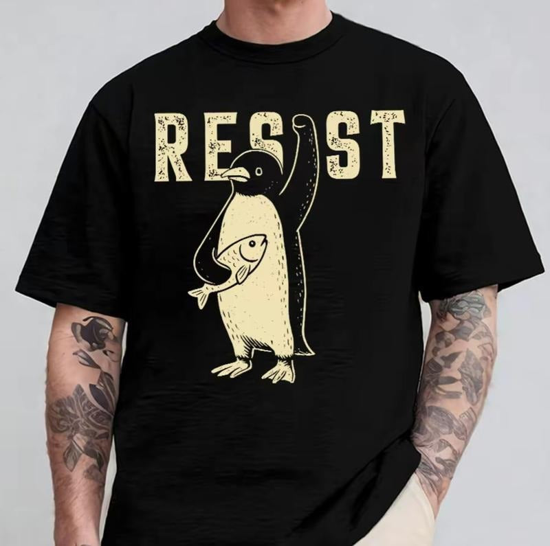 Penguins Against Tariffs Shirt, Subtle FDT Shirt, Resistance Tee Anti-MAGAA Shirt, Protest Shirt Heard Island Shirt