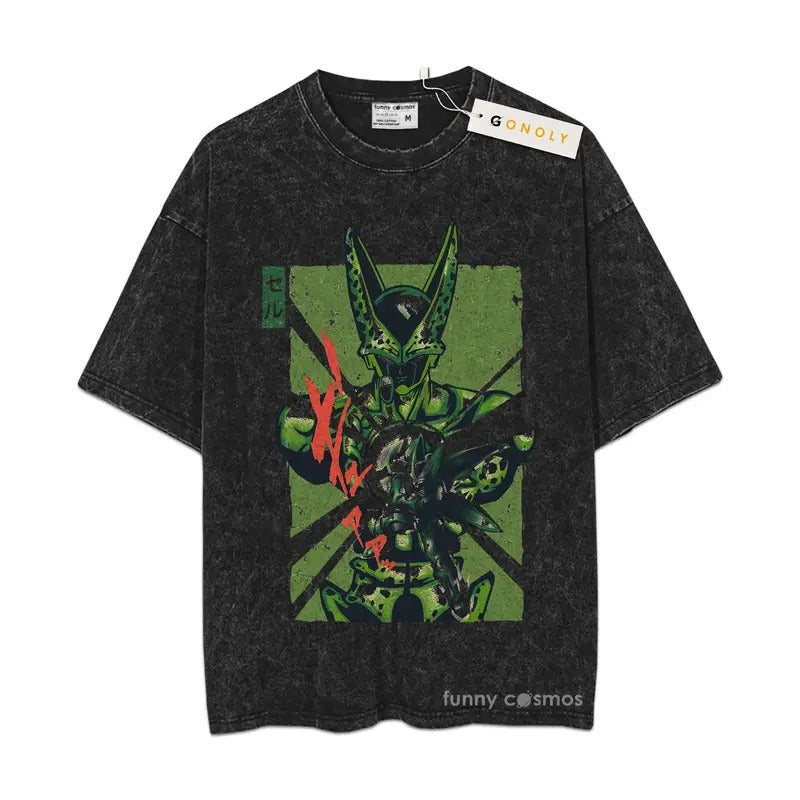 Perfect Cell Sweatshirt, Dragon Ball Z Sweatshirt, Dbz Sweatshirt, Anime Sweatshirt, Vintage Sweatshirt Basic Mineral Wash TShirt