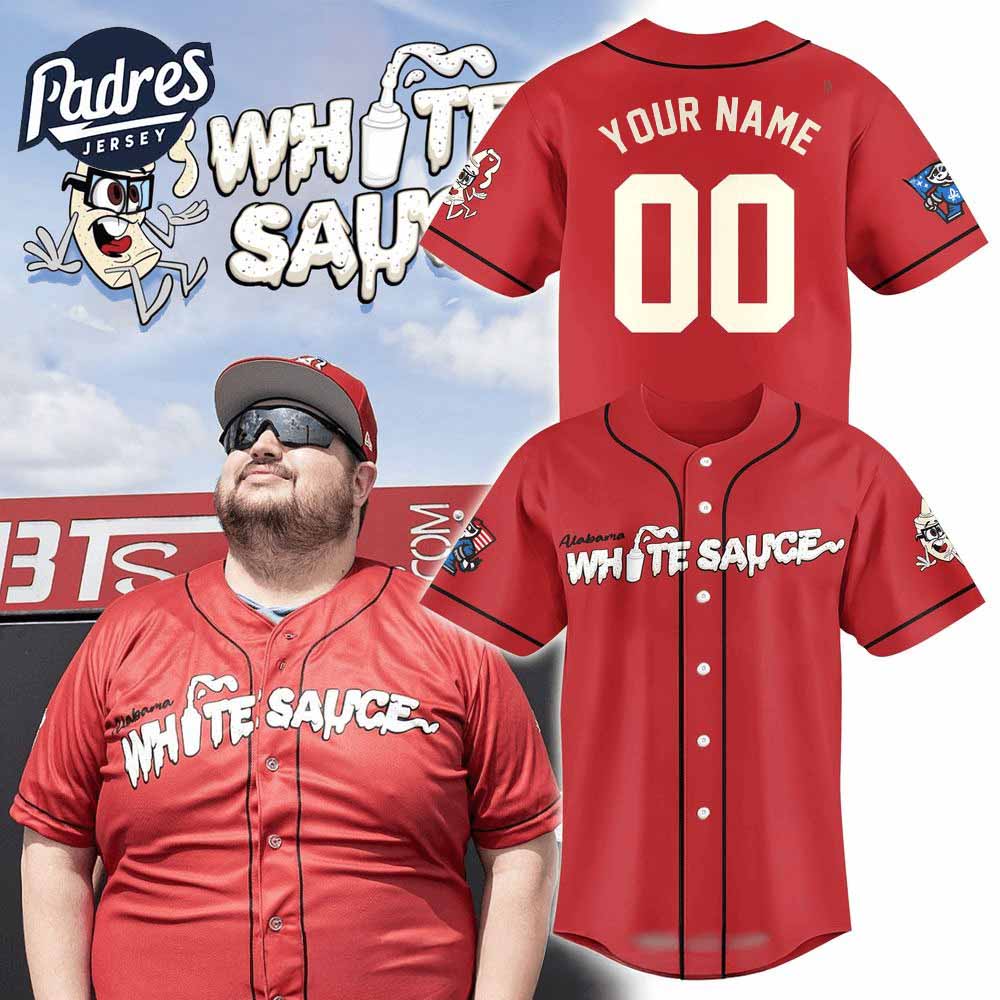 Personalized Rocket City Trash Pandas x Alabama White Sauce Baseball Jersey - Padres Jersey Oasis: Elevate Your Baseball Style Game