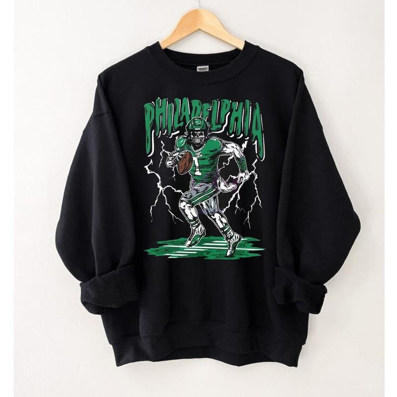 Philadelphia The New Breed Skelly Jalen Hurts T-Shirt, Philadelphia Football Unisex Classic T-Shirt, Philadelphia Fans Gift. vintage crewnecks