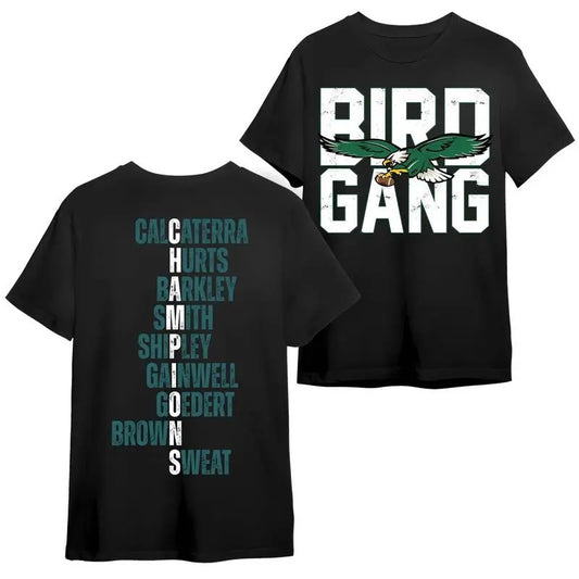 Philadenphia Football Bird Gang Supp Bowl LIX 2025 Champions T-shirt, Philly Football Champions Sweatshirt, Football shirt, Game day tee, Vintage Football Hoodie