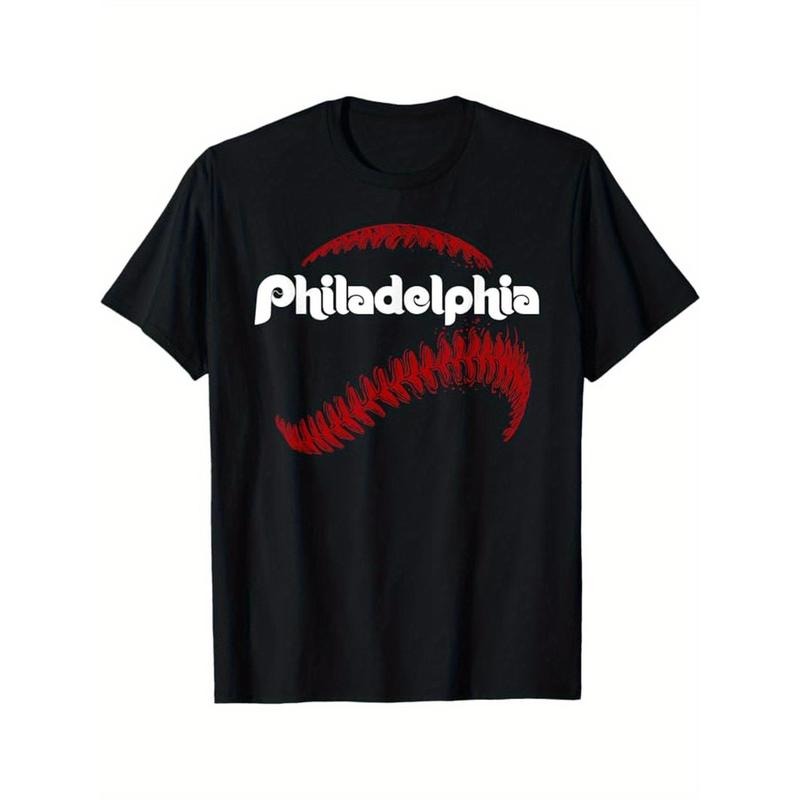 Philly Baseball Lovers Vintage Baseball Lovers Baseball Fans T-Shirt, 100% Cotton, Gift for Men Women Dad Mom Friends, S-XXXL, Black made in usa