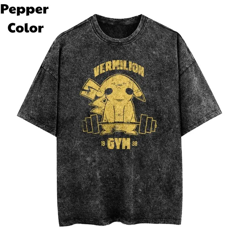 Pikachu Gym Vintage T-Shirt, Pokemon Shirts, Pokemon Stuff, Gym Shirt, Unisex T-Shirt, Gift For Men Women Top Menswear