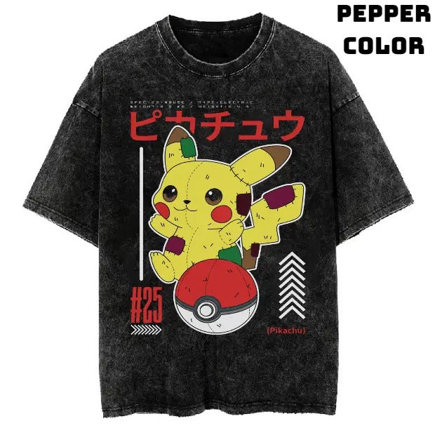 Pikachu Pokemon Vintage Tee, Pikachu Shirt, Pokemon Shirt, Vintage Pokemon Anime T-shirt, Anime Manga Shirt, Funny Shirt, Vintage Graphic Tee, Unisex T-Shirt, Gift For Fan Pokemon, Crewneck Short Sleeve Shirt Top Menswear Streetwear