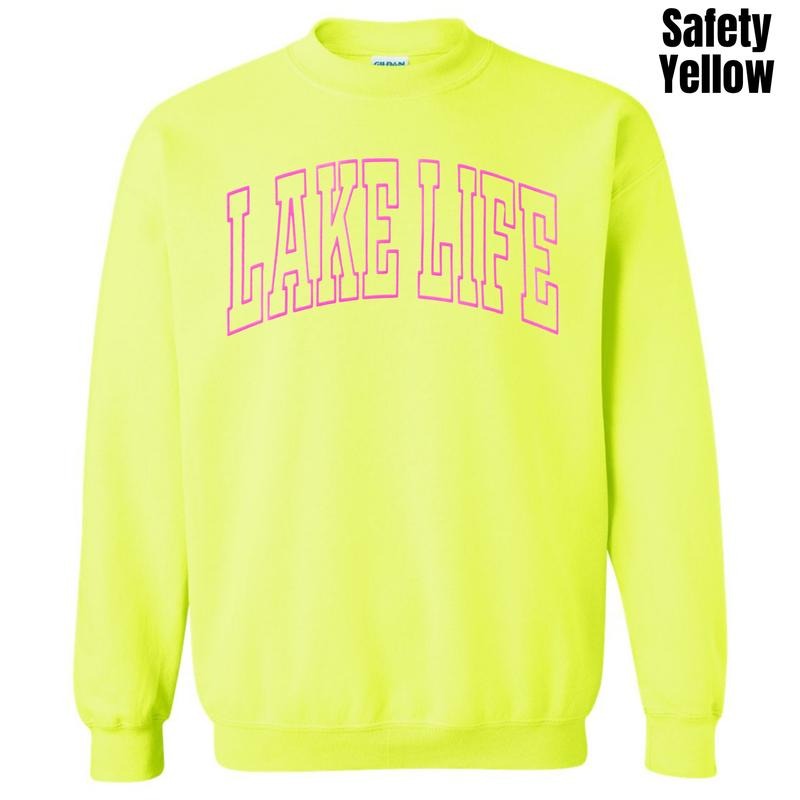 Pink Lake Life Puff Sweatshirt