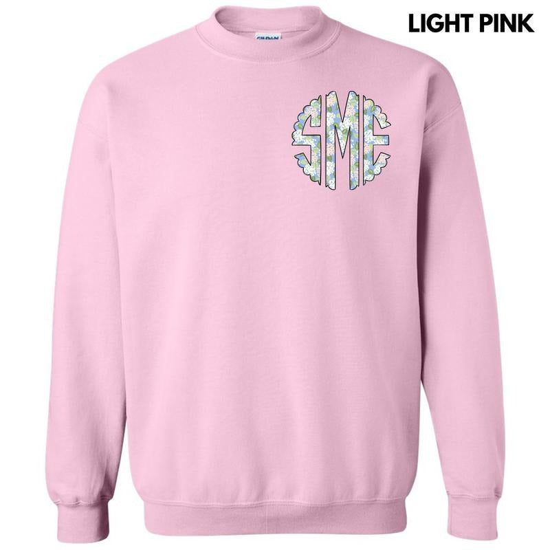 Pocket Size - Proper Floral Monogram Sweatshirt 'NLB'