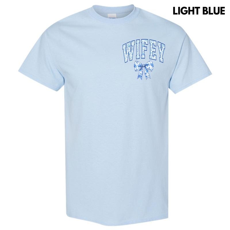 Pocket Size -Wifey Ginger Jar Florals Gildan Short Sleeve T-Shirt 'NLB'